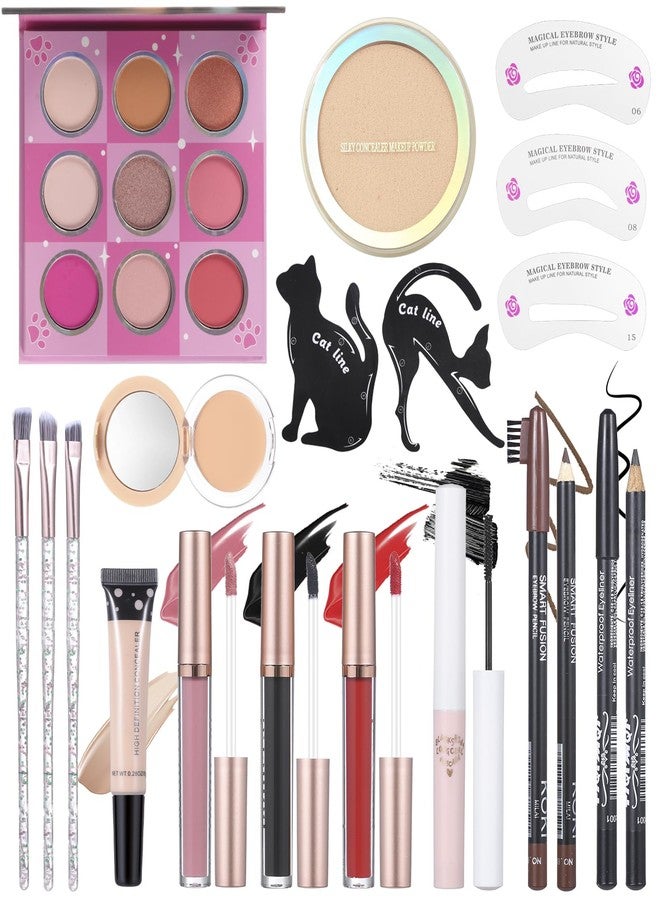 Moobirlet Makeup Kit Set For Teens, Make Up Gift For Women,Includes Eyeshadow Palette, Lip Gloss, Mascara, Eyeliner, Foundation, Concealer, Brushes Set (kit094) - Image 1